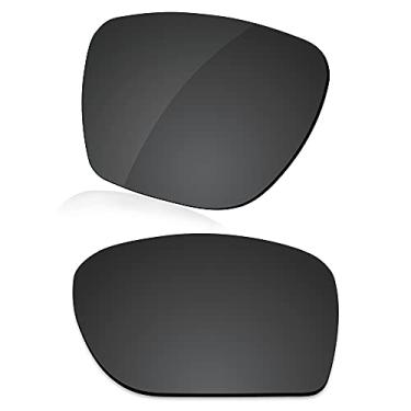 Imagem de LenzReborn Substituição de lente polarizada de alto impacto para óculos de sol Oakley Sylas OO9448 57 mm - Mais opções, Preto escuro - polarizado, One Size