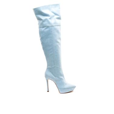 Imagem de Bota Jeans Azul Claro Cano Longo Cecconello 2132005-3  feminino