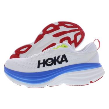 Imagem de HOKA ONE ONE Bondi 8 Tênis masculino, Blanc De Blanc/Azul virtual, 42