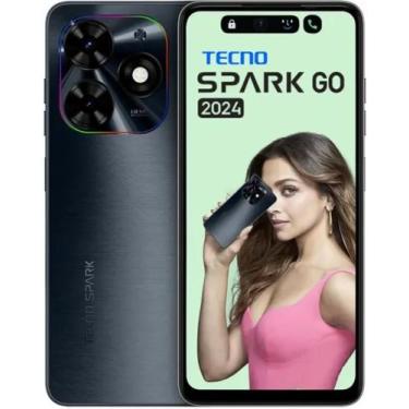 Imagem de Smartphone Tecno Spark Go 2024 64Gb + 3Gb Ram Black