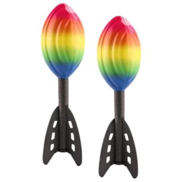 Imagem de harayaa 2Pcs Long Distance Football Mini Soft Football Rockets Bola Apito Futebol Bola para Parque Ao Ar Livre Praia