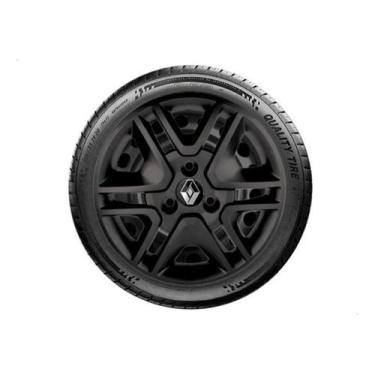 Imagem de Calota Renault Kwid Life Intense 2017 Aro 14 Preto Fosco - Tf Calotas