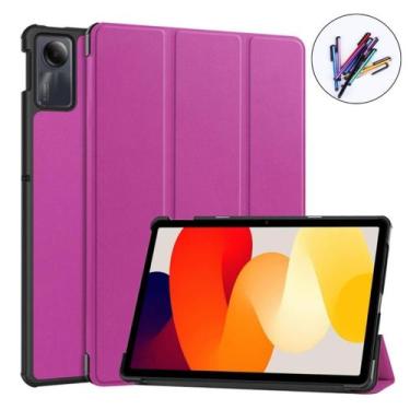 Imagem de Capa Smartcase Couro c/ Caneta p/ Redmi Pad SE 11 - Roxo - Star Capas 