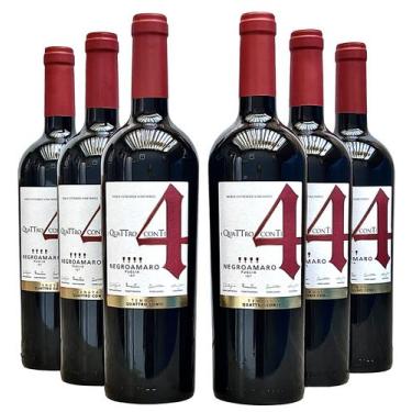 Imagem de Vinho Negroamaro 4 Conti  Kit Com 6 Garrafas  Oferta -  Tenute Quattro