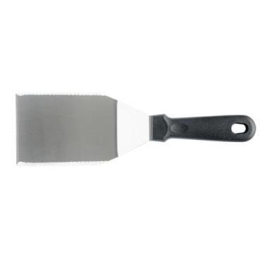 Imagem de Espátula Curva Profissional Inox Grande Chapeiro Lanches 29,5 x 12cm W