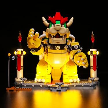 Imagem de VONADO Kit de luz LED para Lego The Mighty Bowser 71411 (sem modelo), kit de iluminação compatível com brinquedos de montar Lego 71411, kit de luz DIY criativo (versão padrão)