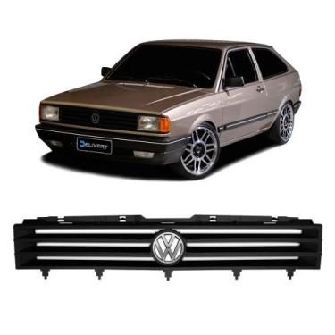 Imagem de Grade Dianteira Vw Gol Saveiro 1987 A 1990 + Emblema Cromado - Retrove