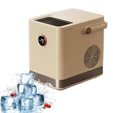 Imagem de 星姿 Máquina de fazer gelo portátil, bancada para fazer gelo com alça, máquina de cubos de gelo para casa, com autolimpeza, gelo mastigável macio para casa/cozinha/escritório