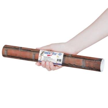 Imagem de Papel de Parede Adesivo Auto Colante Tijolo Vermelho 45cmx2m - GEKKOFI