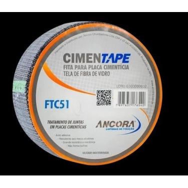 Imagem de Fita telada para placa cimentícia 45x100mm cinza - Tela de fibra de vi