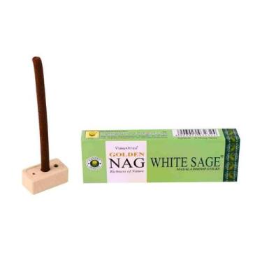 Imagem de Incenso Dhoop Tibetano Golden Nag, Salvia Branca
