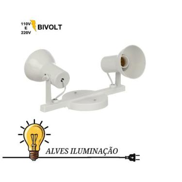 Imagem de Spot Trilho Duplo de Sobrepor Direcional 2L E-27 - ALVES ILUMINAÇÃO, B