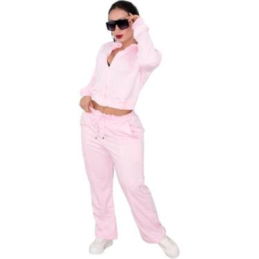 Imagem de Conjunto De Moletinho Feminino Sem Capuz - Carolina Wuyk, Rosa, P, Fem
