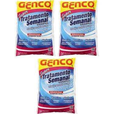 Imagem de 3 Super Tratamento Semanal Genco Para Piscina Oxigenco 400g
