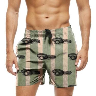 Imagem de Short Praia Shorts Banho Bermuda Verão Raquete Ping Pong Desenho 1478 