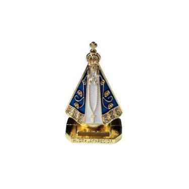 Imagem de Imagem mini nossa senhora aparecida branco para carro 5 cm - ASA