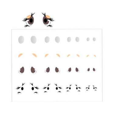 Imagem de Stencil Simples Olhinhos Iii Opa1165 20x25