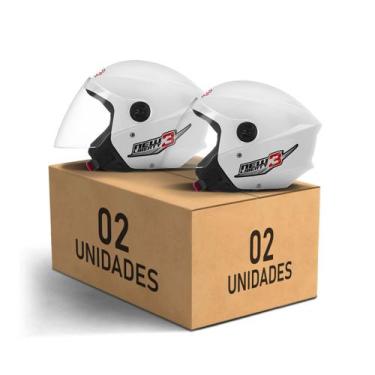 Imagem de Kit 2 Capacetes New Liberty 3 Abertos Pro Tork Moto Masculino Feminino