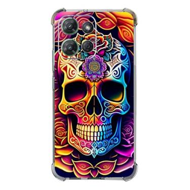 Imagem de Beaucov Capa para Moto G Power 2025, mandala colorida, caveira, flores, proteção contra quedas, à prova de choque, capa protetora de corpo inteiro resistente a arranhões para Motorola Moto G Power