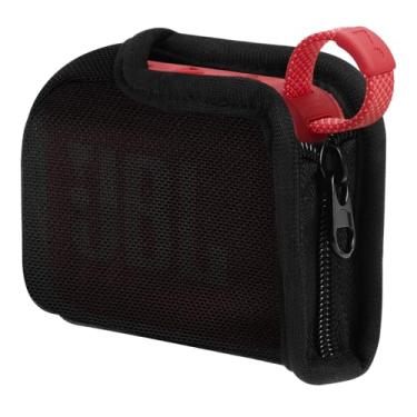 Imagem de Geekria Capa de alto-falante de tecido Oxford compatível com JBL GO 4, capa protetora macia, bolsa de substituição para alto-falantes portáteis para transporte de viagem com gancho para chaveiro