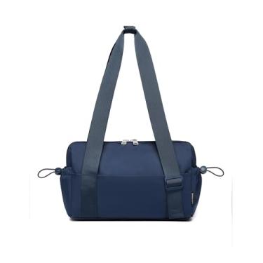 Imagem de Pequena bolsa de ginástica para mulheres, mini bolsa esportiva com compartimento molhado, leve, impermeável, fofa para meninas, treino, esportes, viagens, azul, Azul