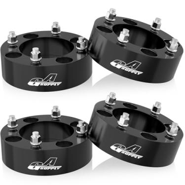 Imagem de GAsupply Espaçadores de roda ATV de 5.1 cm 4x137 10 x 1,25 pinos aptos para CAN-AM Commander Outlander Kawasaki Mule, espaçador de roda preto 4 x 137 mm 50 mm, furo do cubo de 110 mm, 4 peças