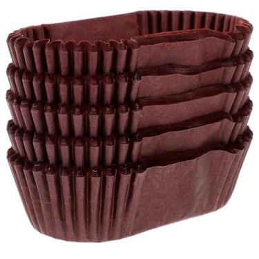 Imagem de Garneck 1000 peças de mini forros de forma de pão, copos ovais de papel e cupcake, forros quadrados, forros de muffin, forros de papel descartáveis, forros de pão para bolos, lanches, cupcakes,