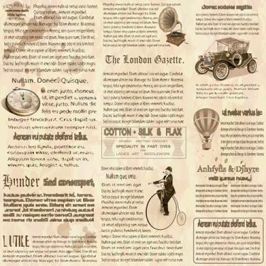 Imagem de Papel De Parede 5m Retro Jornal Antigo Autocolante Lavável