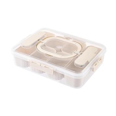 Imagem de WeiLaiKeQi Caixa de lanche Caixa de lanche transparente com tampa Recipiente de frutas Caixa de armazenamento de geladeira para doces Vegetais Festa