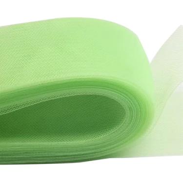 Imagem de Trança rígida de crina de cavalo, fitas rígidas de poliéster de 7 cm de largura, trança de crina de cavalo de poliéster verde, para vestido de casamento, costura de desossa