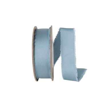 Imagem de Reliant Ribbon Fita de toque de seda com borda desgastada, Bluestone
