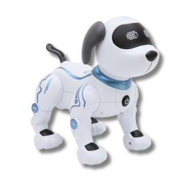 Imagem de Cachorro Robô Branco Com Controle Remoto Bateria USB Zippy Toys