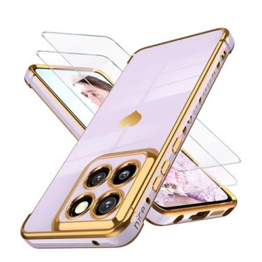 Imagem de Dretal Capa para Motoro Moto-G-Stylus-5G-2025 com 2 películas protetoras, para meninas, mulheres, fofa, feminina, amor, coração, luxuosa, dourada, macia, proteção para câmera, bumper de silicone, à