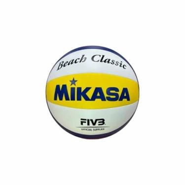 Imagem de Bola Vôlei de Praia Mikasa Treino Padrão FIVB Unissex BV552C, Amarelo,