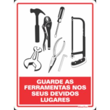 Imagem de Placa 20x15cm Guarde as Ferramentas - 220AV - SINALIZE