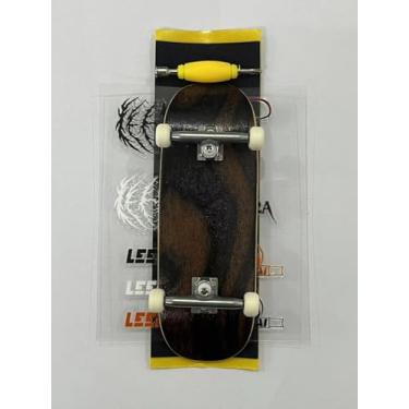 Imagem de Conjunto completo de escala de madeira Pro, 34 x 96 mm, deck de bordo de 5 camadas com caminhões leefai g4 e mini rodas de skate de uretano 65d