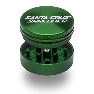 Imagem de Santa Cruz Shredder Moedor de ervas metálico, topo serrilhado para aderência mais forte, 2 peças, pequeno (mini) 4,3 cm (verde)