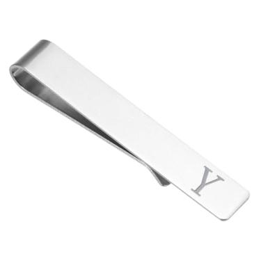 Imagem de PATIKIL Clipe de gravata inicial para homens, aço inoxidável, alfabeto, barra de gravata, clipes com letras A-Z com caixa de presente preta para gravatas regulares, casamento, dia dos pais, S (US 4