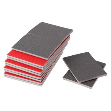 Imagem de TUCKBOLD 20 peças de esponja de lixa fina P180 de 9,4 x 7,6 cm, laváveis para paredes de gesso de madeira, metal, madeira, pintura automotiva, plástico, faça você mesmo, 0,5 cm