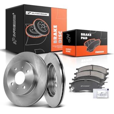 Imagem de A-Premium Conjunto Premium De 6 Peças Rotores Freio A Disco Ventilados Dianteiros 9,85" (250,2 Mm) + Kit Pastilhas Cerâmica Compatíveis Com Modelos Saturn Selecionados - 1991-1992 Sc/Sl/Sl1/Sl2, 199
