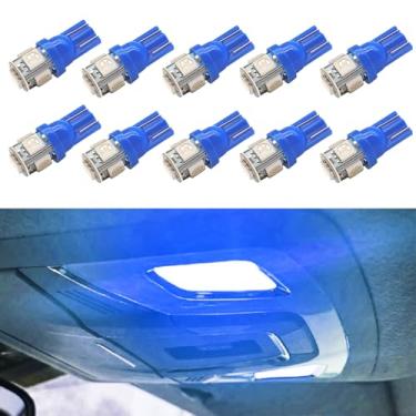 Imagem de Kutyun 194 Lâmpadas Led Azul Gelo Superbrilhantes De 5ª Geração, T10, 12V Cc, 168 Reposição Para Interior Carro, Porta Mapa, Luzes Placa Cortesia W5W 2825, Pacote Com 10