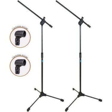 Imagem de Kit 2 Pedestal Girafa Para Microfone Com Cachimbo Tps Ask