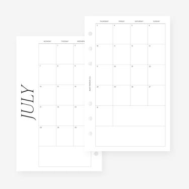 Imagem de MAY PAPER CO. Recarga de agenda mensal compacta Franklin Covey 2025/2026, para agenda de 6 anéis 10 x 17 cm (clássico mensal) (início de segunda-feira, meses não separáveis)