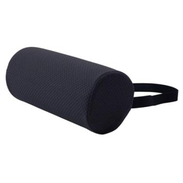 Imagem de FashionCha Travesseiro de Apoio Lombar, Respirável, Compacto, com Alça Elástica, Macio, para Cadeira de Jogos, Escritório, Assento de Carro, Viagem, Azul Escuro