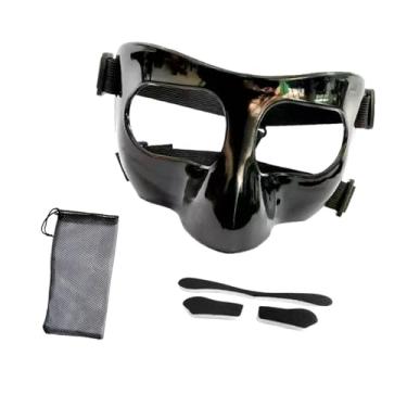 Imagem de Vaveren Protetor nasal para nariz quebrado, protetor facial, respirável, futebol, beisebol, basquete, máscara facial feminina e masculina, Pure Black