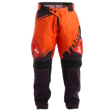 Imagem de Calça Infantil Trilha - Pro Tork Factory Edition Neon, Preto, Laranja,
