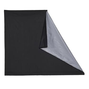 Imagem de Cortina Painel 100% Blackout com Adesivo para Quarto Sala Cozinha PVC(Preto,1.40 X 2.15)