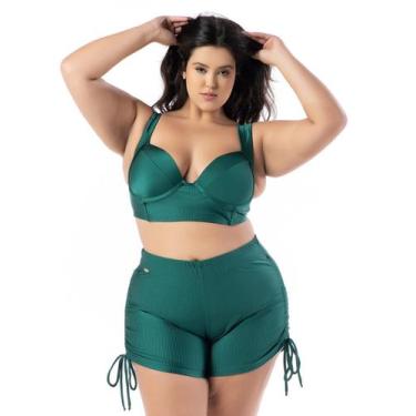 Imagem de Biquíni Short Plus Size Bojo - WA modas, Verde, 50