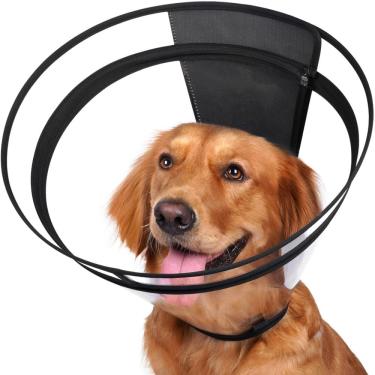 Imagem de Coleira de recuperação Didopet Dog Cone transparente para cães
