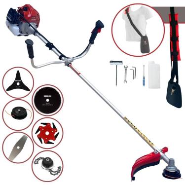 Imagem de Roçadeira Cortador de Grama Kawashima BCJ521-L À Gasolina 52cc 10.000rpm + Kit Extra de...